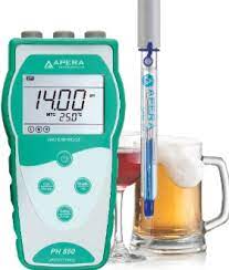 Máy đo pH/ điện thế/ nhiệt độ cầm tay trong đồ uống Apera PH850-BR